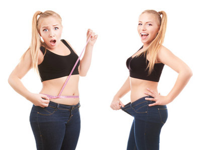 Model präsentiert ihren Körper nach Gewichtsreduktion